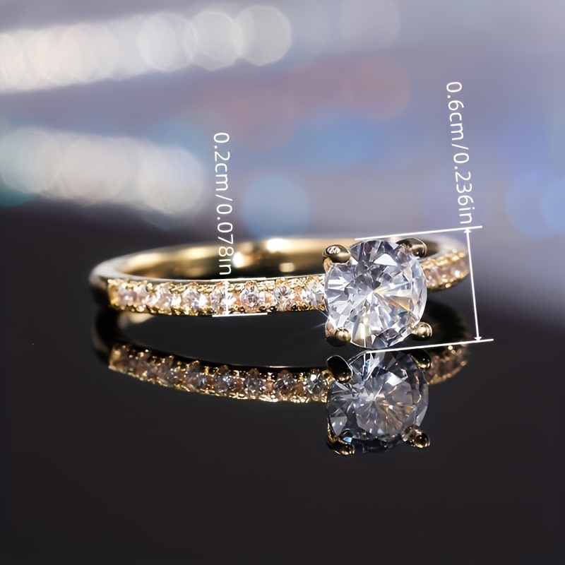 Women's CZ Engagement Ring Wedding Band